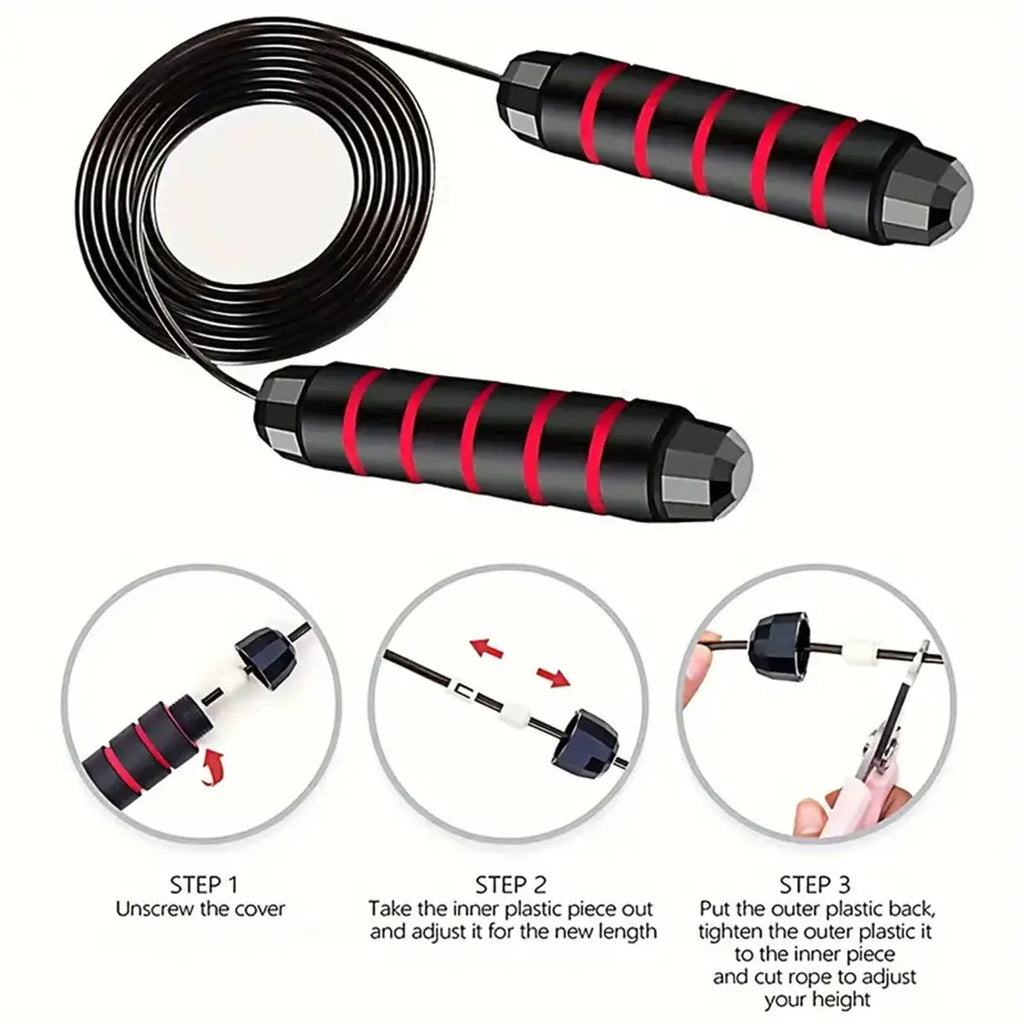 Adjustable Speed Steel Wire Jump Rope, Fitness Training Home Sports Equipment