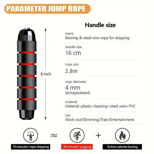 Adjustable Speed Steel Wire Jump Rope, Fitness Training Home Sports Equipment